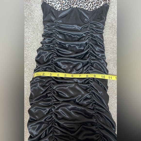 Ruched animal print halter dress in size XXS. Dress has stretch and can fit S. - Picture 9 of 10